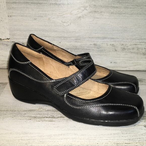 Naturalizer Autra Mary Jane Shoes Womens 7 Black y2k 90s Heritage Classic Work - Picture 1 of 9